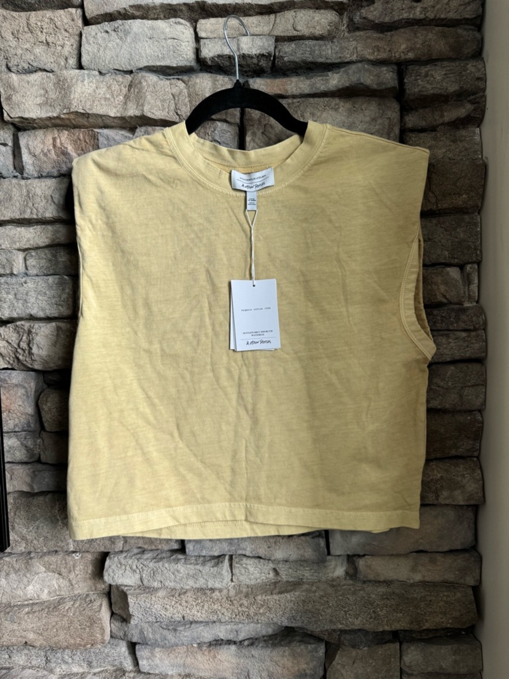 & Other Stories Crewneck Tee in Soft Yellow